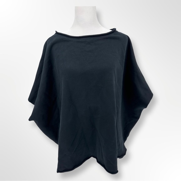 Frank & Eileen Olive Original Capelet Triple Fleece Crew Neck Black NWOT - Picture 1 of 6